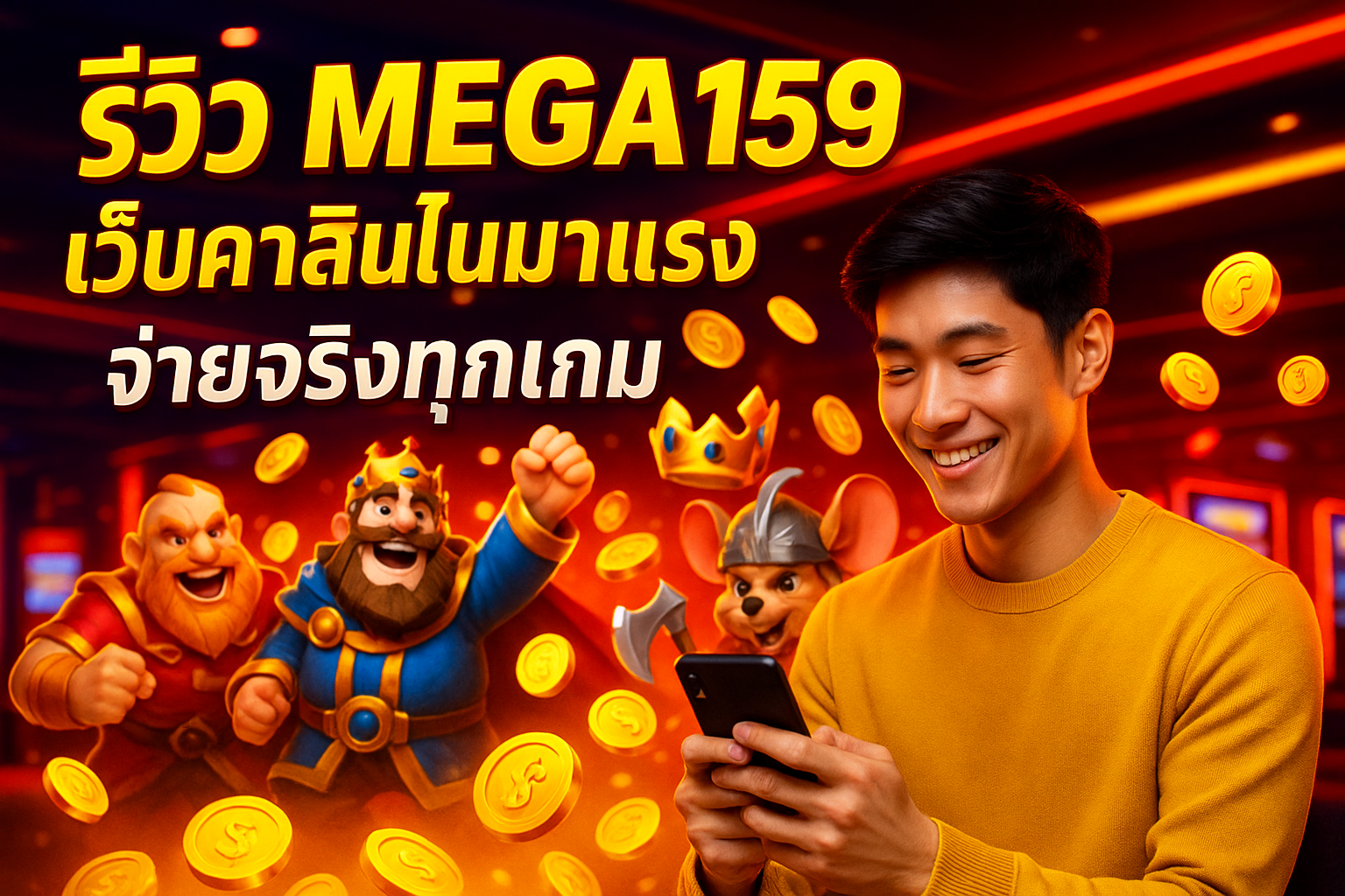 รีวิว MEGA159 เว็บคาสิโนมาแรง จ่ายจริงทุกเกม