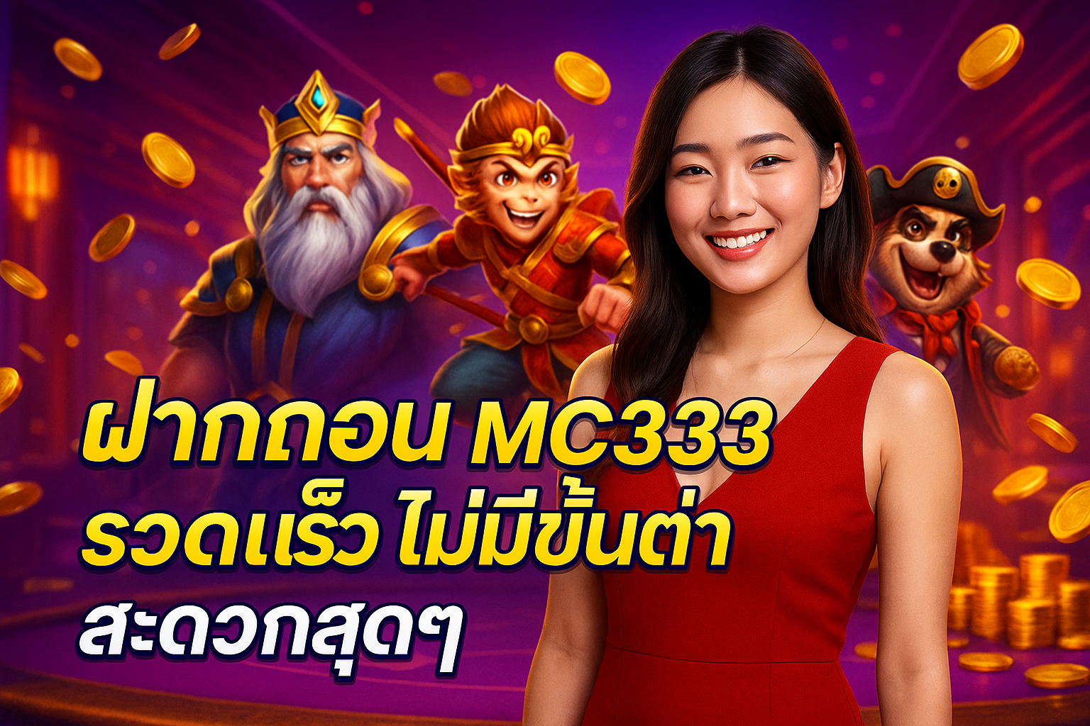 ฝากถอน MC333 รวดเร็ว ไม่มีขั้นต่ำ สะดวกสุดๆ
